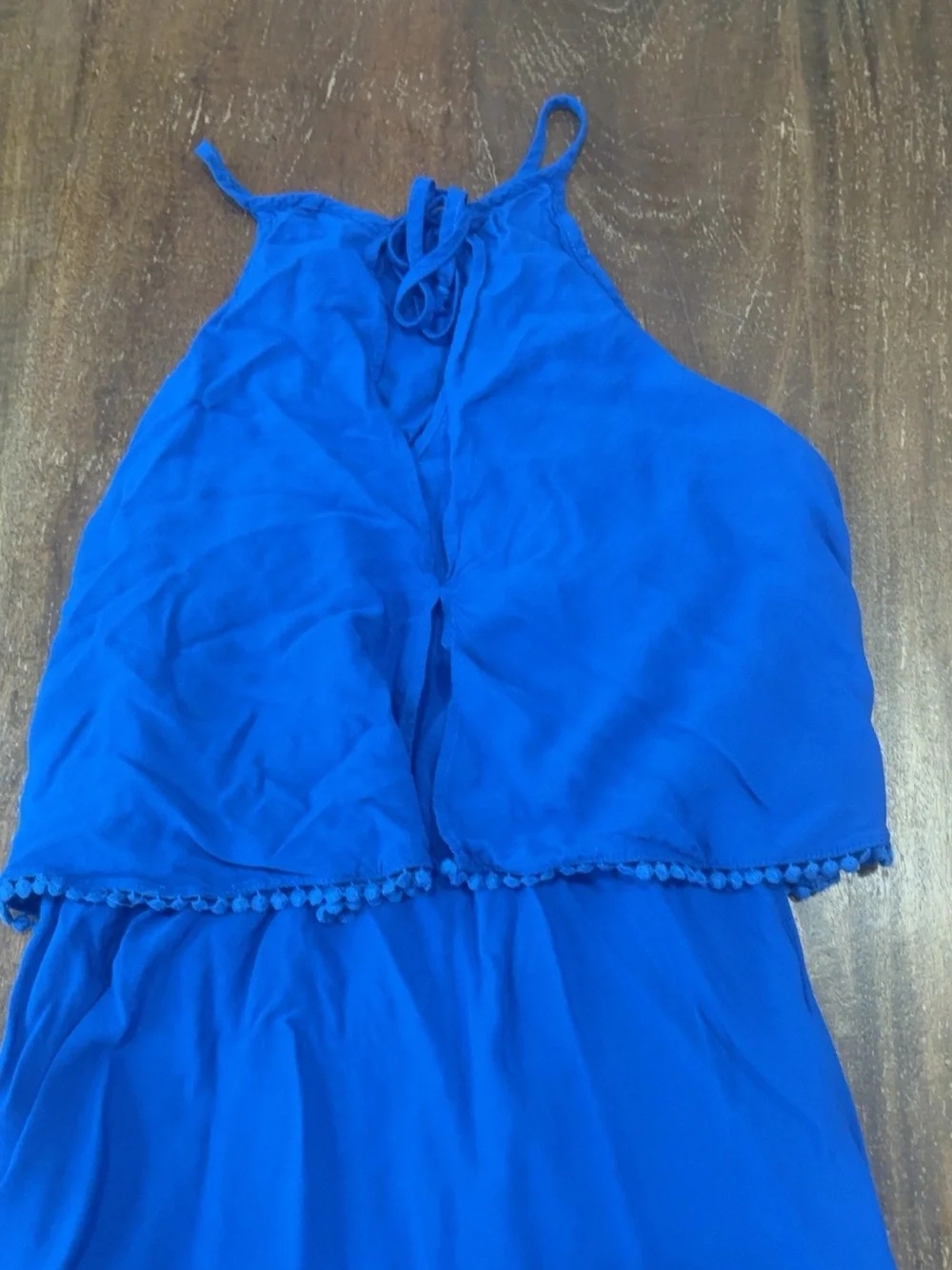 Electric Blue Halter Maxi Dress Size L